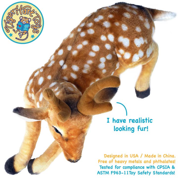 VIAHART Toy Co. - Wholesale Knuffels - Kinderen en baby - Dorbin het Hert | Zachte knuffel van 53 cm5