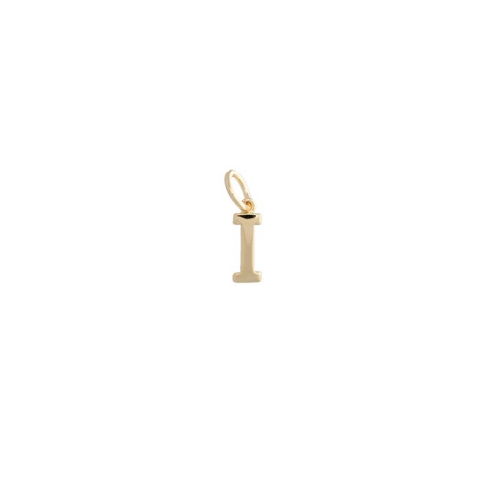 Pendentif Lettre 'I' En Or Jaune pour la vente par The Little Keepsake Company