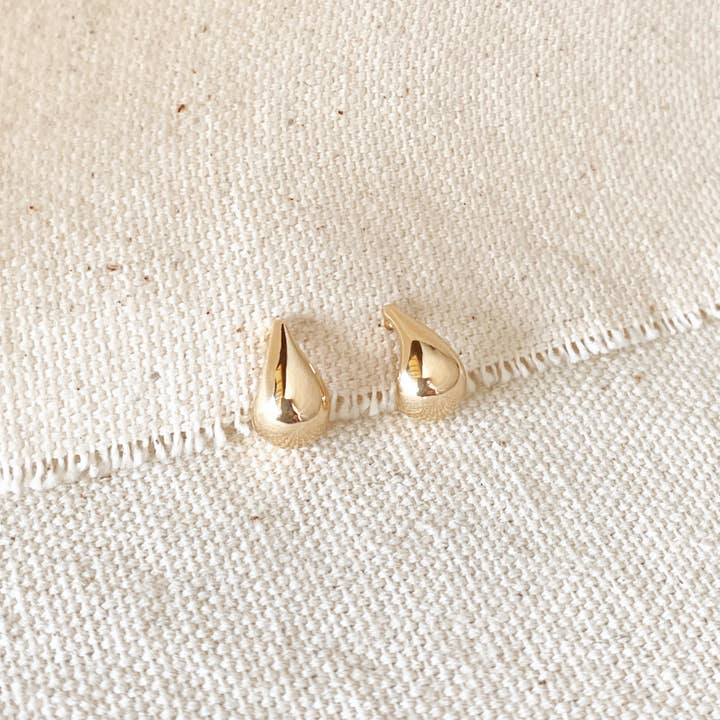GoldFi - Wholesale Stud/Post Earrings - 18k Gold Filled Teardrop Stud Earrings
