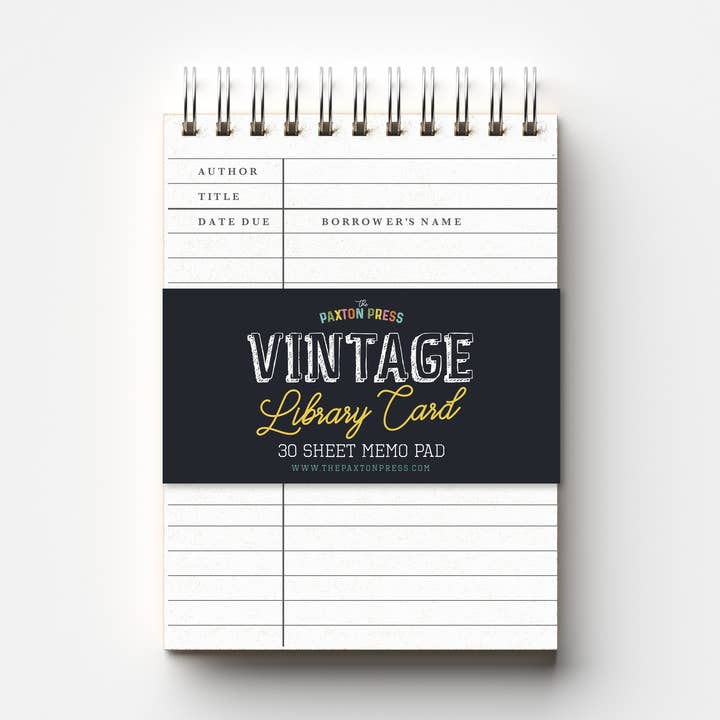 Vintage Library Card Jotter - Customized Packaging Option! and other Purchase Wholesale personalized journals. Free Returns & Net 60 Terms on Faire trending on Faire.
