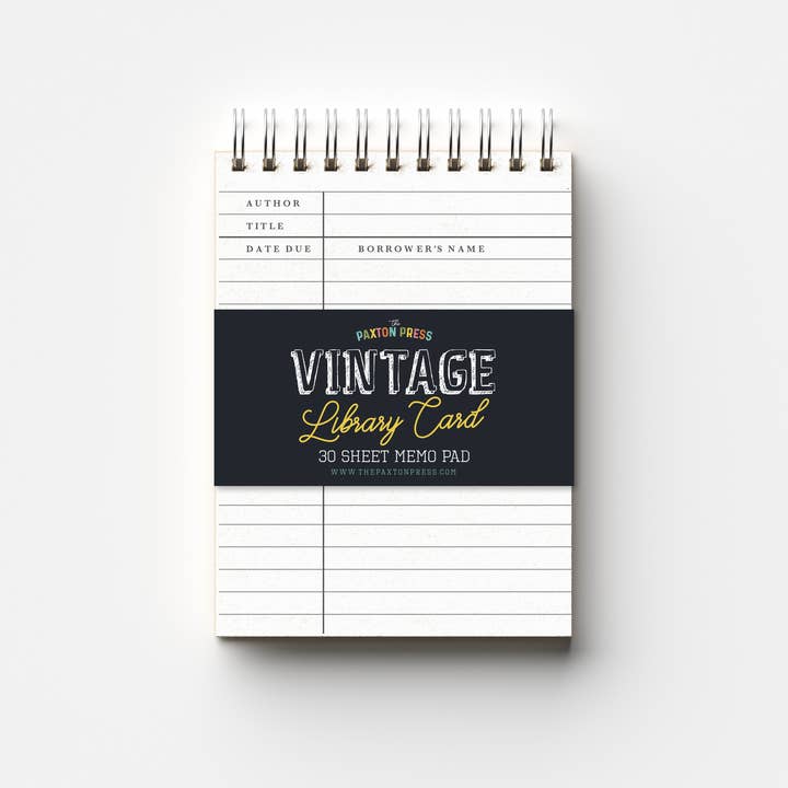 The Paxton Press - Wholesale Journal/Diary - Vintage Library Card Jotter - Customized Packaging Option!