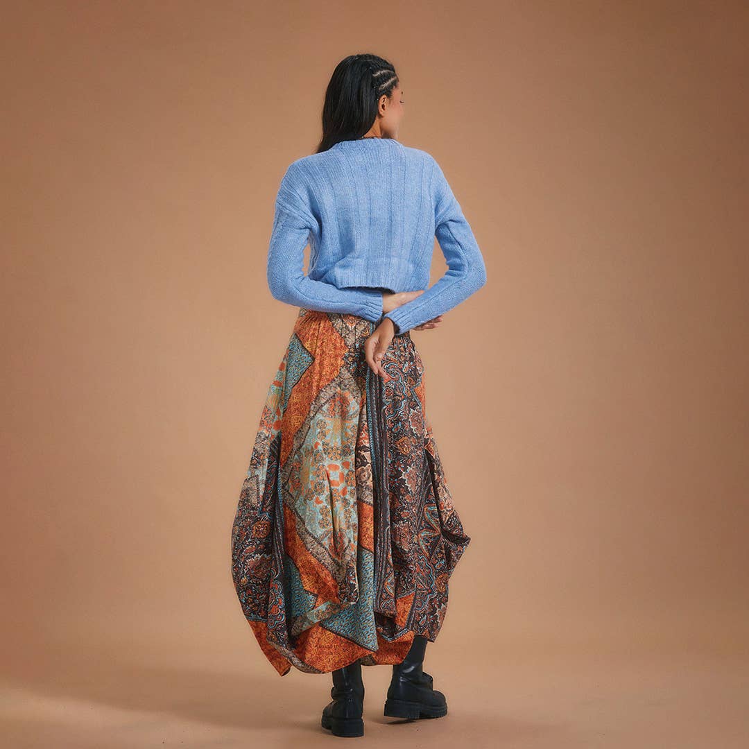 Los Banditos - Wholesale Skirt - Women's - Gypsy Style Elastic Waist Oversize Pockets Wholesale Skirts3