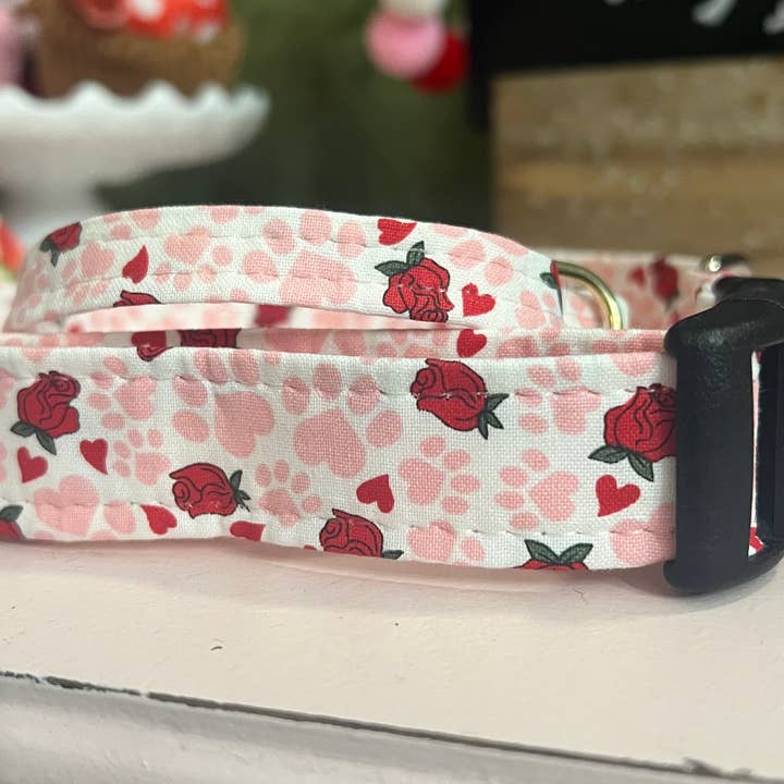 Little Barks Boutique - Wholesale Pet Collar - Dog - Valentine's Day Dog Collar - Heart and Paws Collar for pets 1
