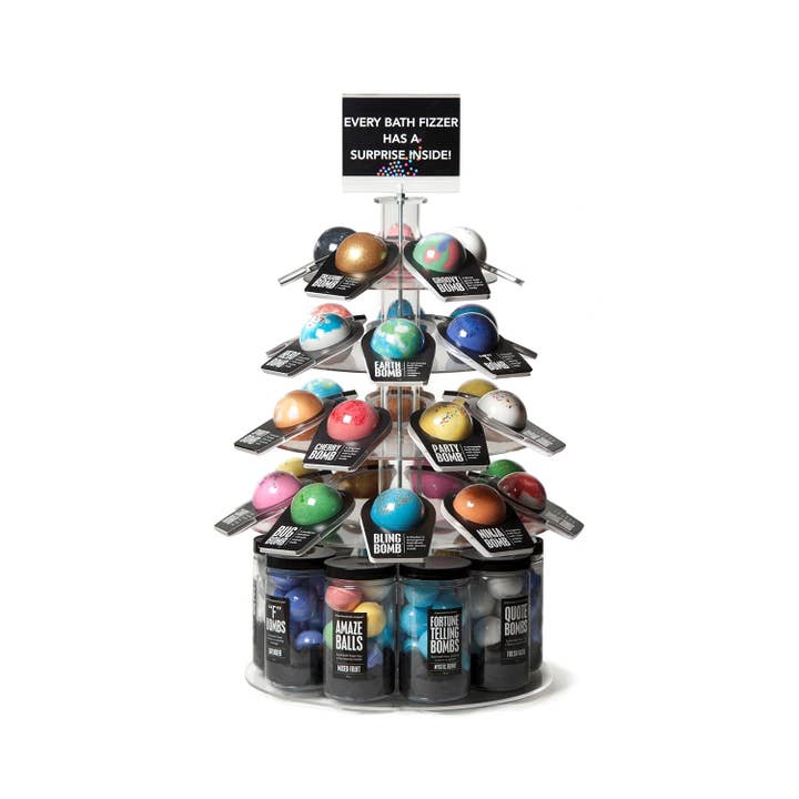 Bomb/Jar Combo Display for wholesale by Da Bomb Bath Fizzers