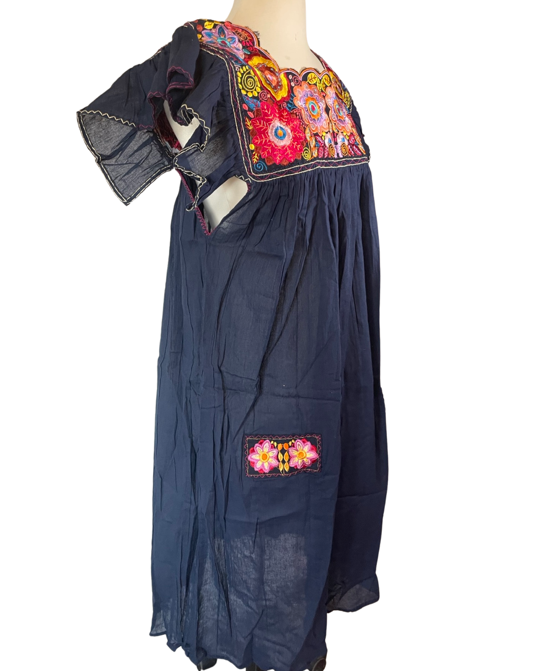 Pink and Silver – Vestido - Mulher por atacado – Vestido de jugo bordado mexicano
 (Várias cores disponíveis)10