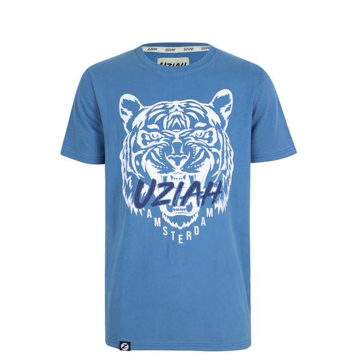 T-Shirt Tijger Blauw Regular Fit for wholesale by Uziah