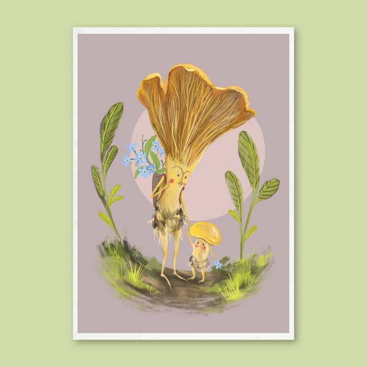 Art Print - Mushroom Mama for wholesale by Anna Seed Art
