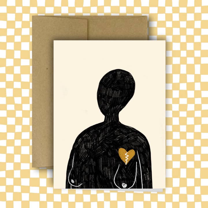 RANI BAN CO - Wholesale Everyday Greeting Card - BROKEN HEART Greeting Card