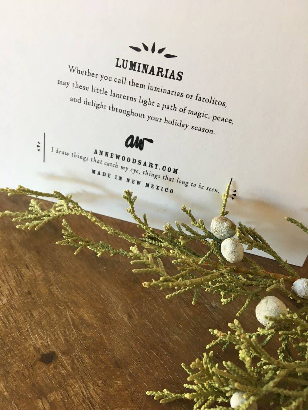 Anne Woods Fine Art - Wholesale Christmas Card - Luminarias Greeting Card2
