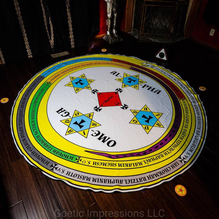 Goetic Impressions – wholesale Meditation supplies – Lesser Key of Solomon Magickal Circle and Triangle Complete Set4