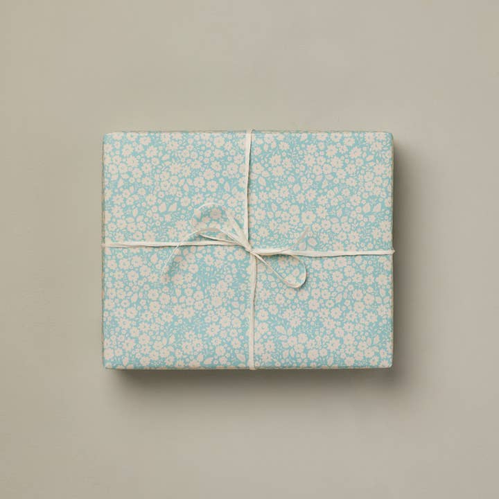 Lucy says I do - Wholesale Flat Wrap - Flourish in Blue – Hand-Drawn Floral Wrapping Paper2
