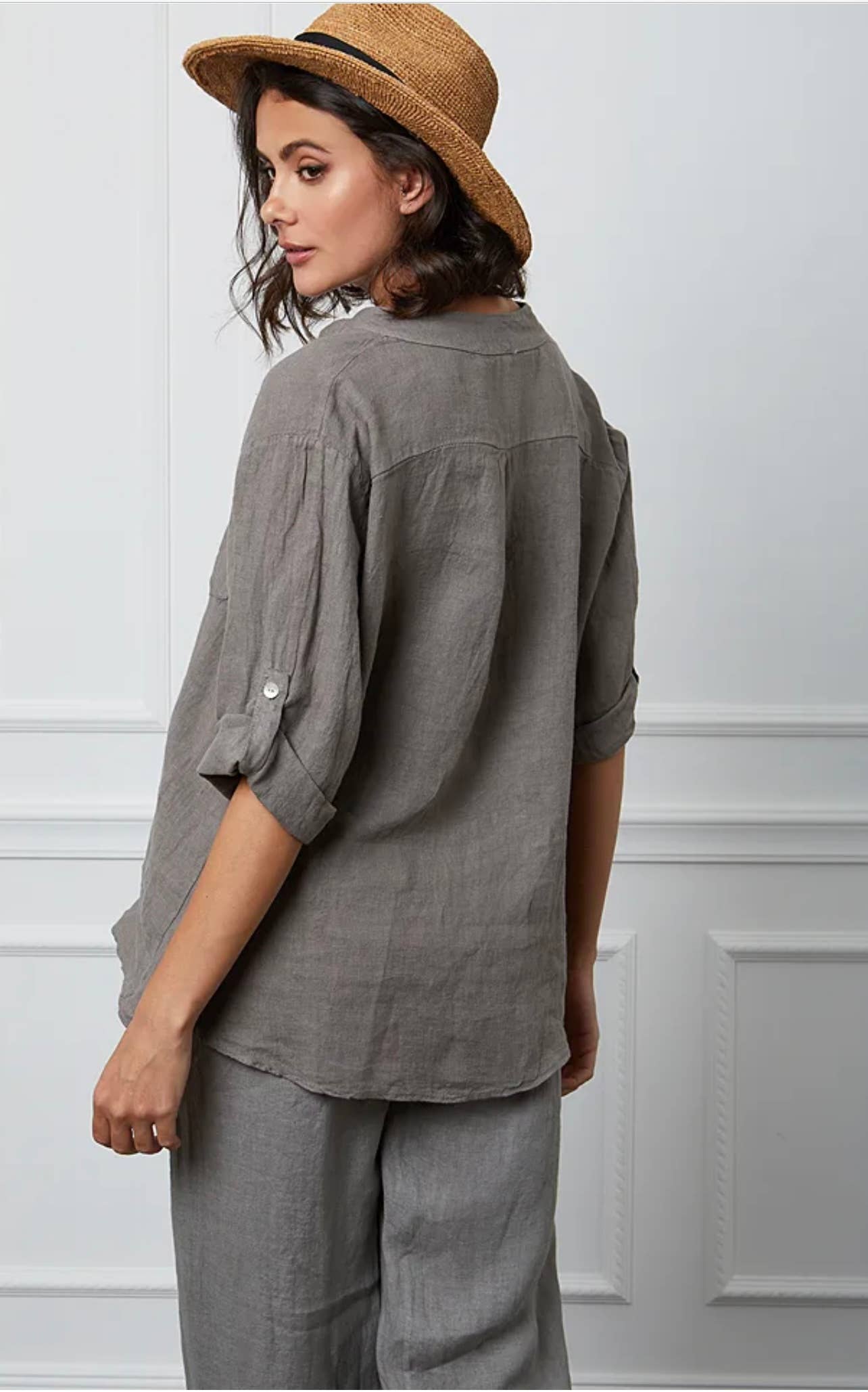 LÉA & LUC - Wholesale Button Down Shirt - Women's - 100% Linen Blouse REF. 63678