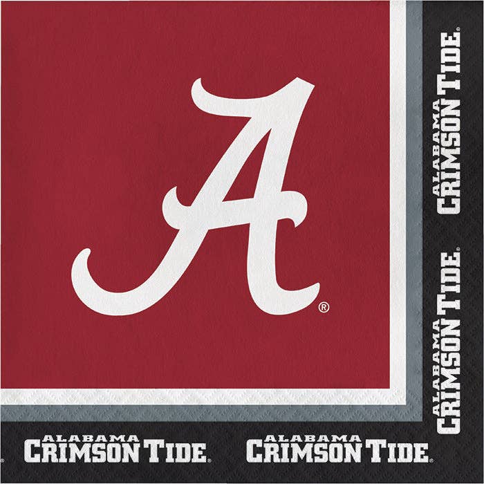 University of Alabama Luncheon Napkins, 20/Pkg for wholesale by Bulk Party Decor