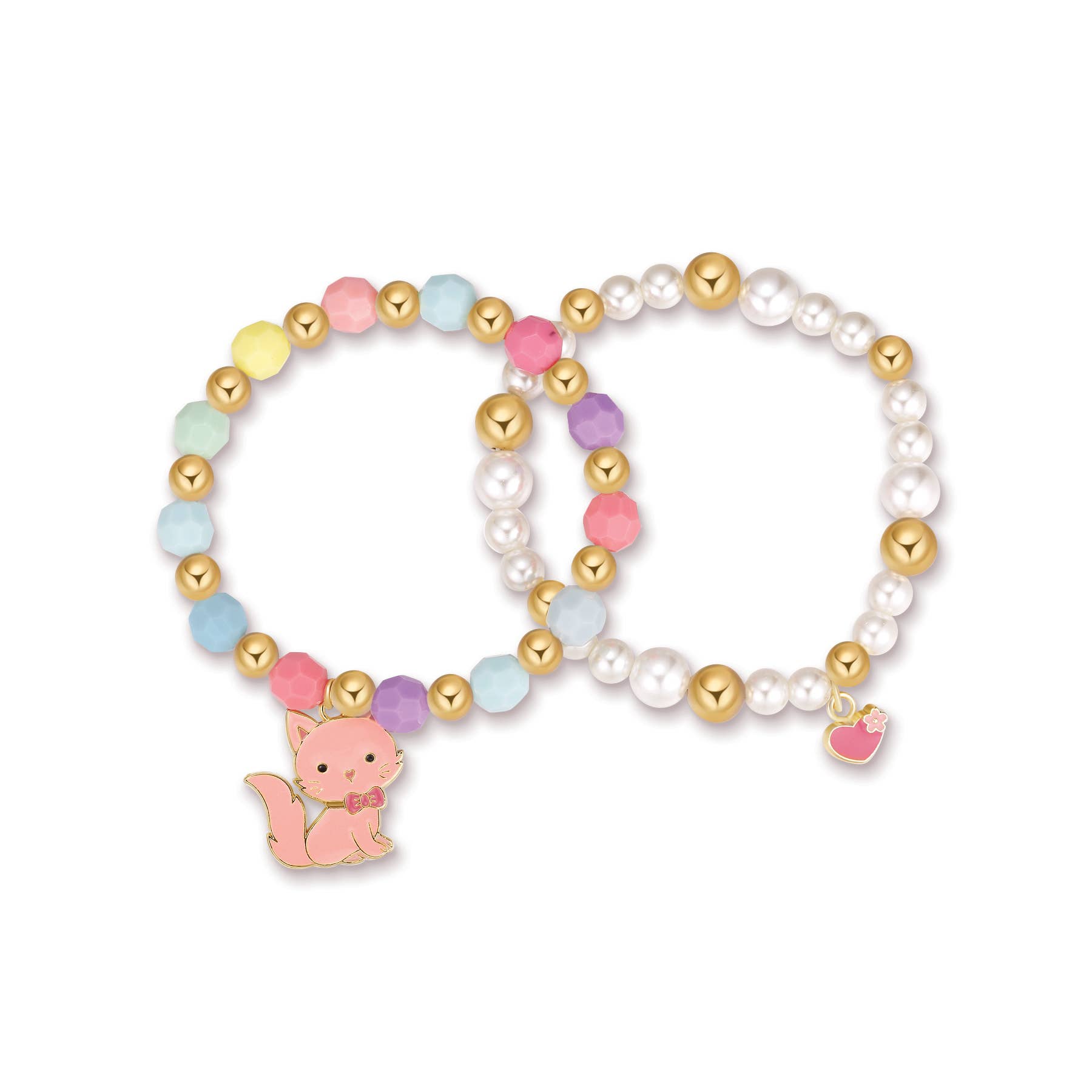 Girl Nation - Wholesale Beaded Bracelet - Kids - Pretty in Pink Tower | Case of 24 Bracelets + Free Display5