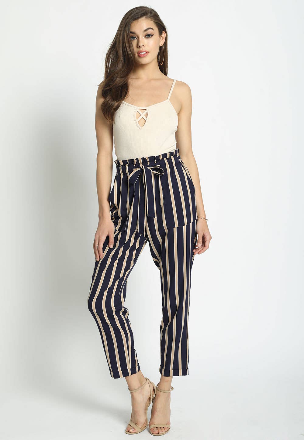 Sans Souci - Wholesale Camisole - Women's - 4X2 RIB KNIT CROP CAMI TOP-T59263