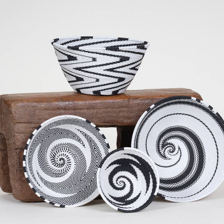 AS'ART a sense of crafts - Wholesale Decorative Plate/Dish/Bowl - Braided telephone wire bowl, Mix&Glow colors37