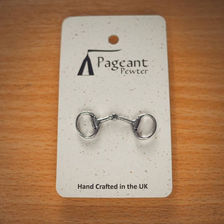Pewter Snaffle Bit pin badge for wholesale by Pageant Pewter