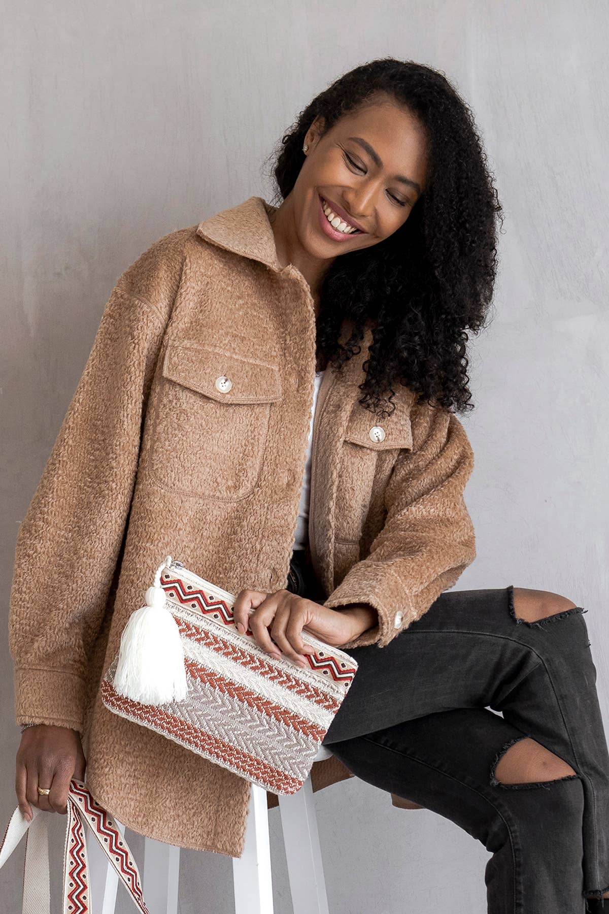 Jen & Co. - Wholesale Jacket - Women's - JKT2206 Lyric Knit Textured Jacket w/ Faux Pockets0