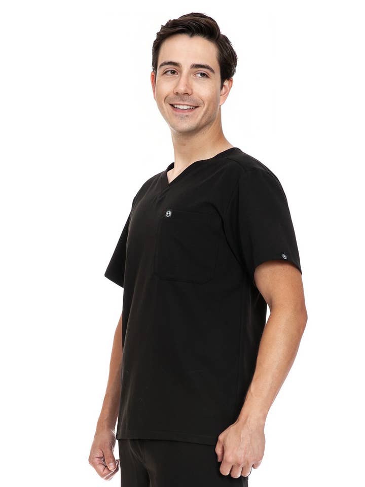 Humble - Wholesale T-Shirt - Men's - Black - Mens Basic Scrub Top3