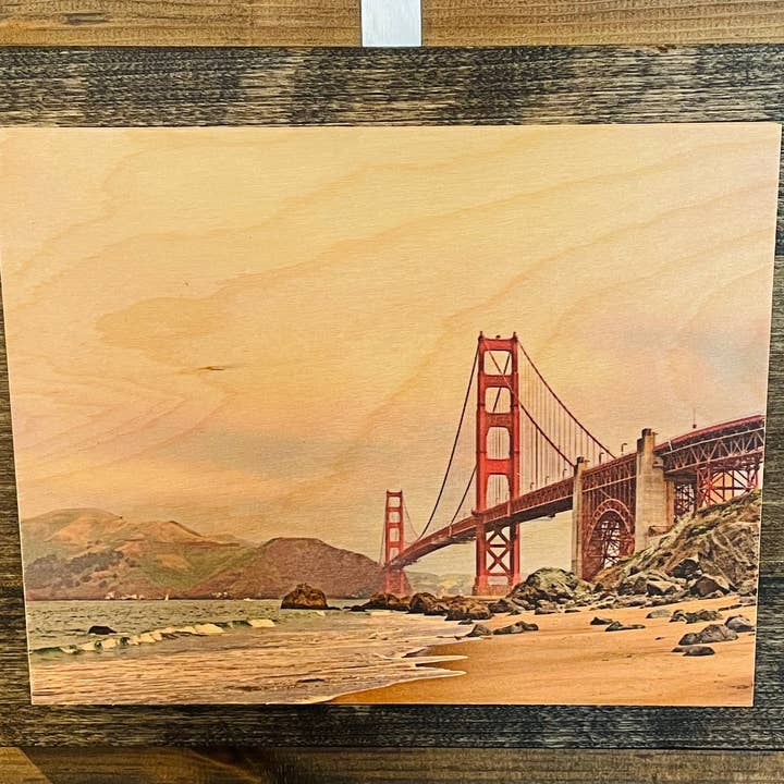 8x10 Doppelmontierte Wandkunst — Golden Gate Bridge für den Großhandel von Homespun Goods