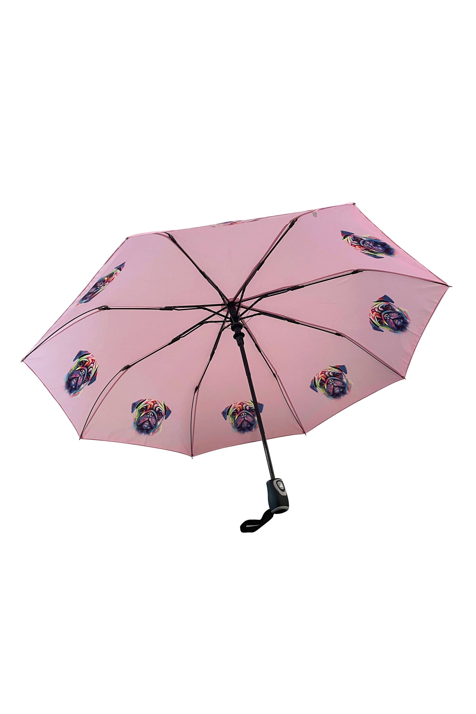 Multi Pug Dog Print Umbrella (Short) for wholesale on Faire4