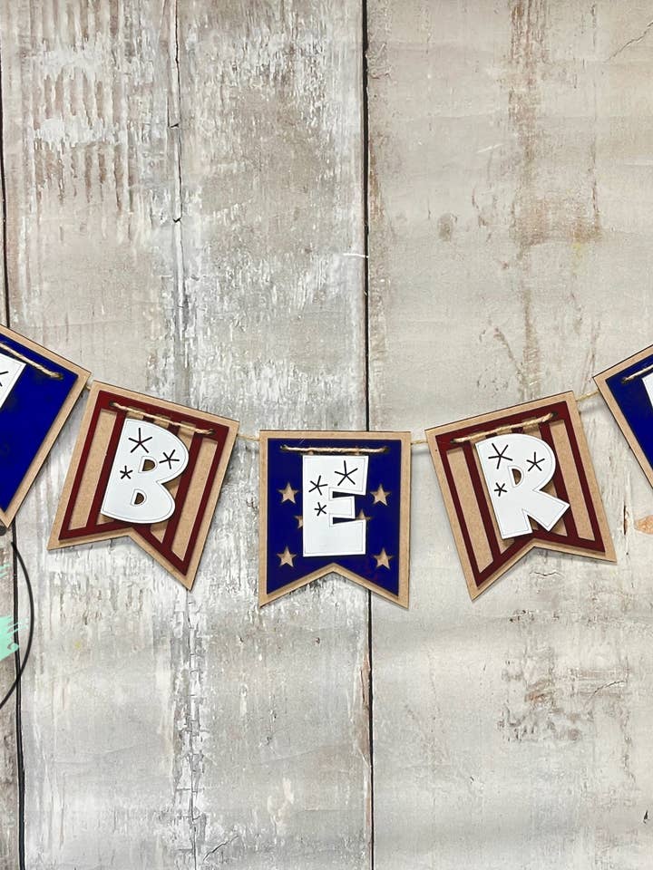 Grinalda sazonal de liberdade de 4 de julho por atacado de Rustic Home Co LLC