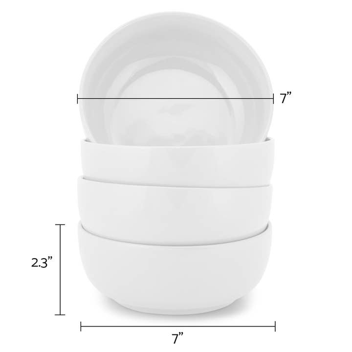 EAST AVENUE - Wholesale Bowl - Cereal Salad Bowls Set of 4, White2