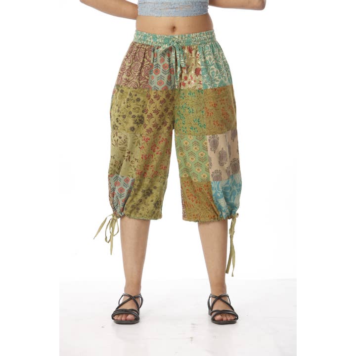 Assorted Cotton Patchwork ¾ "Summer At The Beach" Pants for wholesale on Faire3