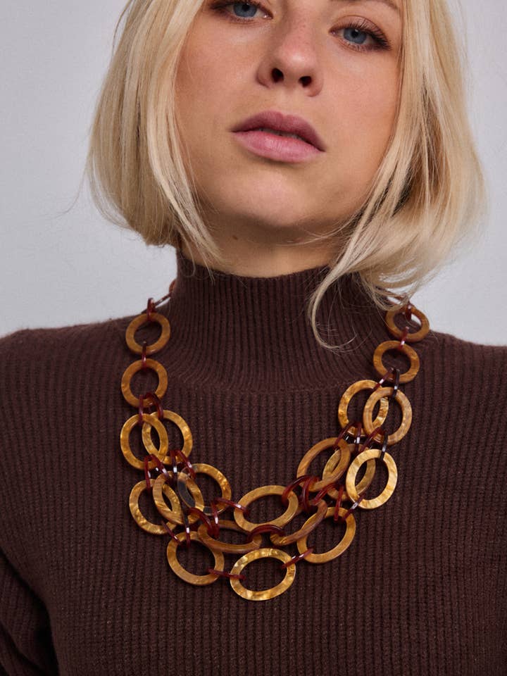 Modeschmuck Halskette 2WY11 für den Großhandel von BYREN | ÉLINE L'ATELIER