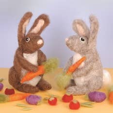 Rabbit Needle Felting Kit for wholesale by Nola Fiber Creations