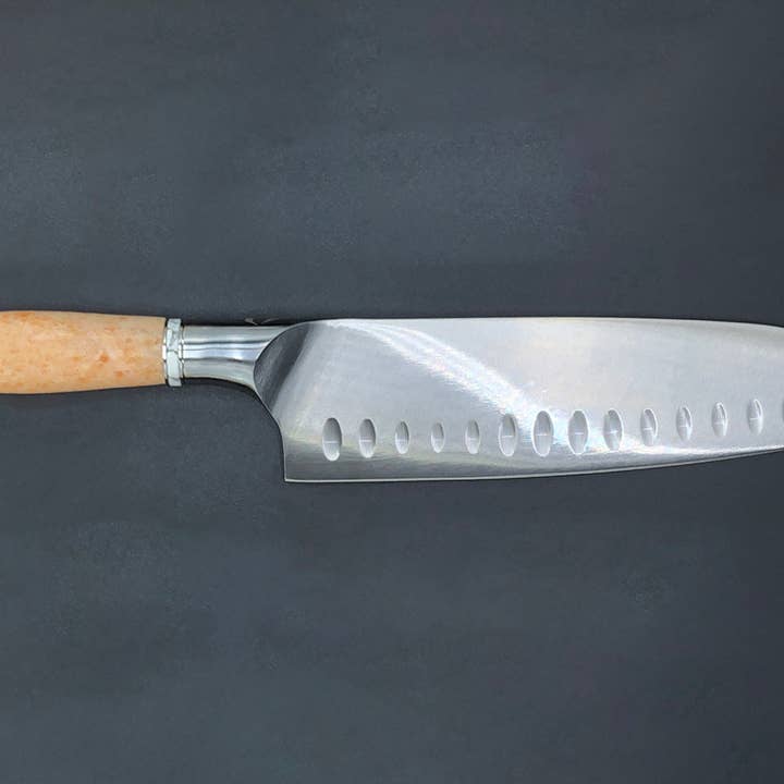 Rose Marble Handle - 8 Inch Santoku Knife for wholesale by Craftstone Knives