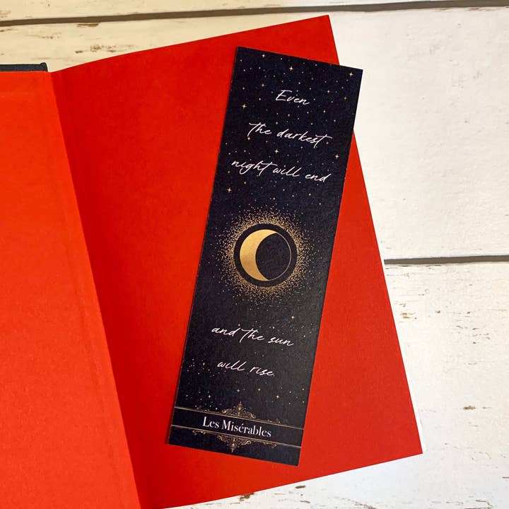Quote and Quill - Wholesale Bookmark - Les Miserables - 'Even The Darkest Night Will End' Bookmark2