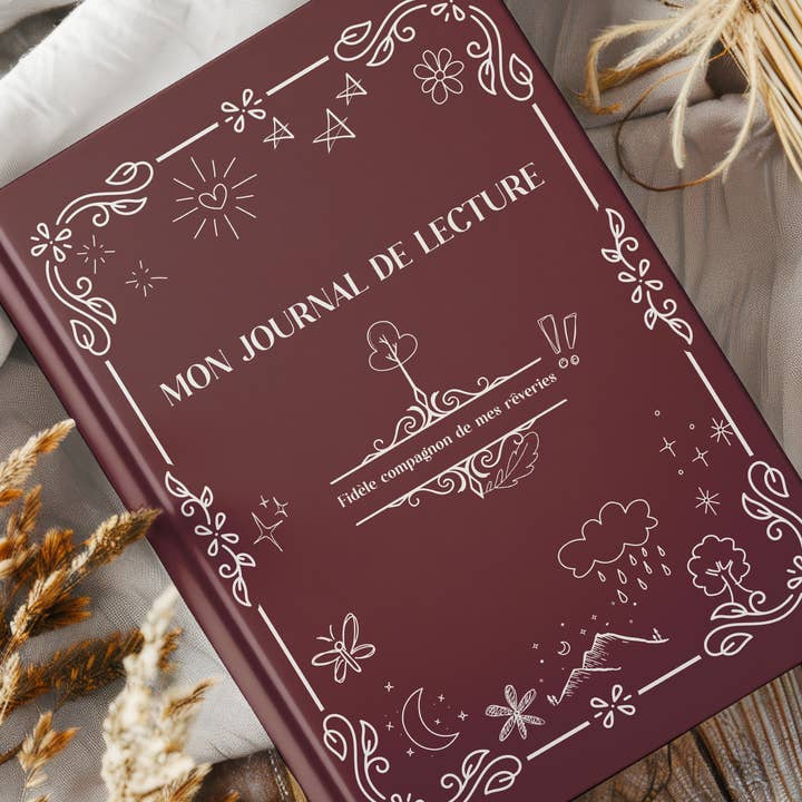 2-Year Reading Journal, Hardcover Notebook, Red for wholesale by MaisonLulu.Fr