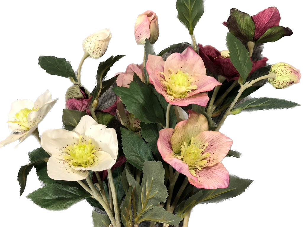 Mezu Silk Flowers – wholesale Konstgjorda blommor – Konstgjorda vita Hellebores3