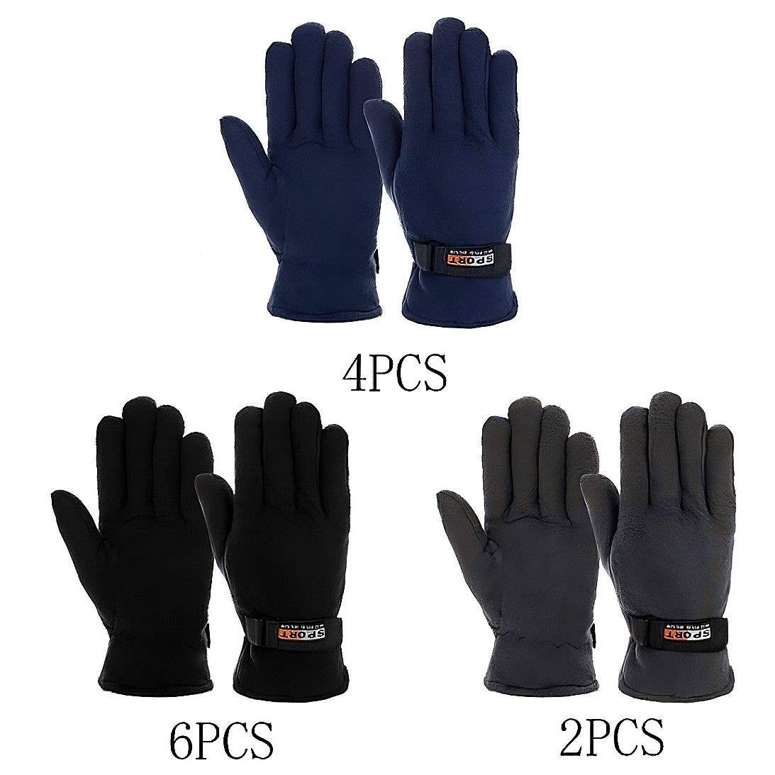 Diacly - Wholesale Gloves - Unisex - 12pk Poly Man Ski outdoor Winter Warm Gloves1