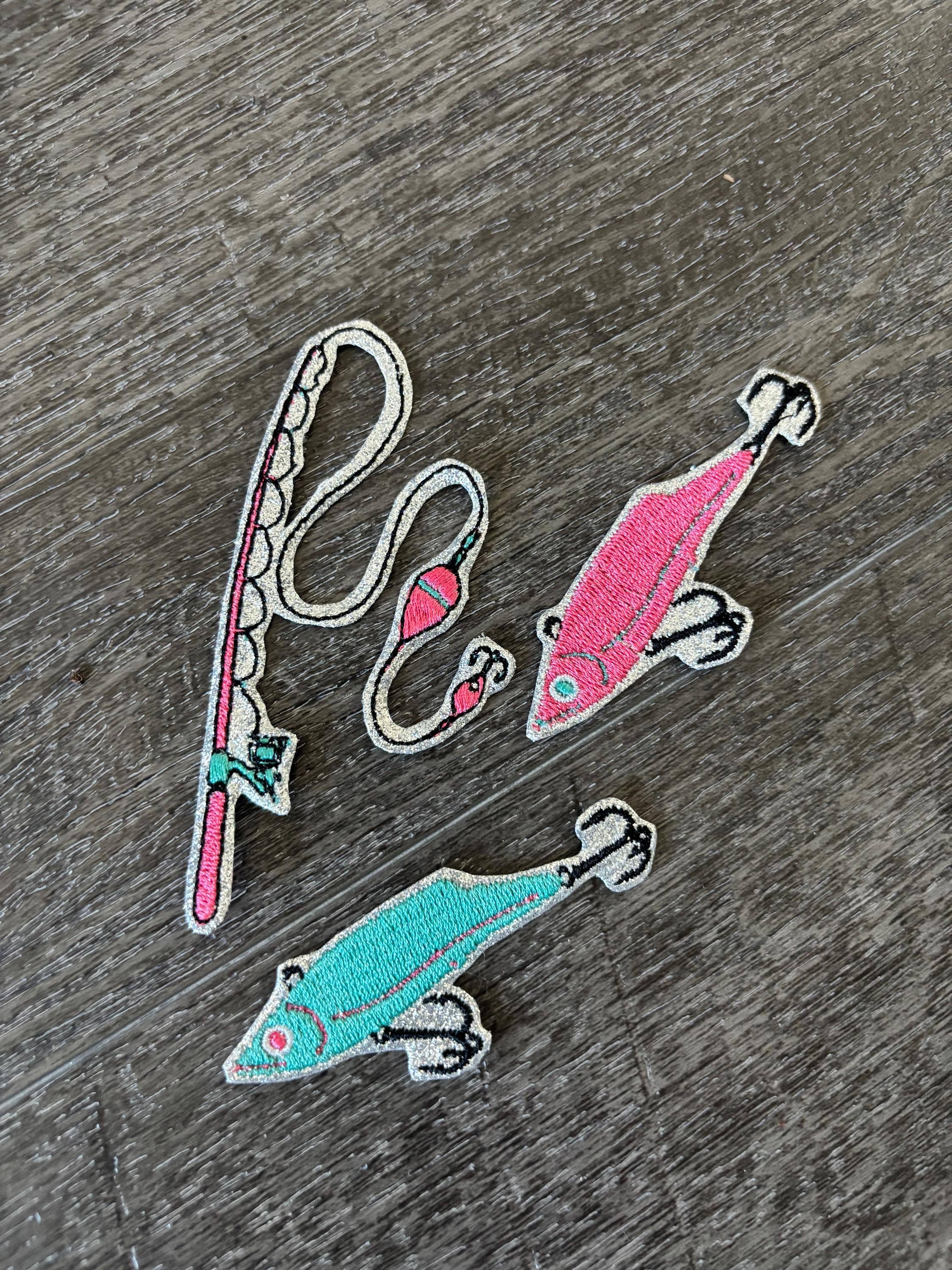 Eric Hill Designs, LLC - Wholesale Patch - Fishing Pole, Lures, Bass, Rod & Trucker Hat Iron-On Patches0