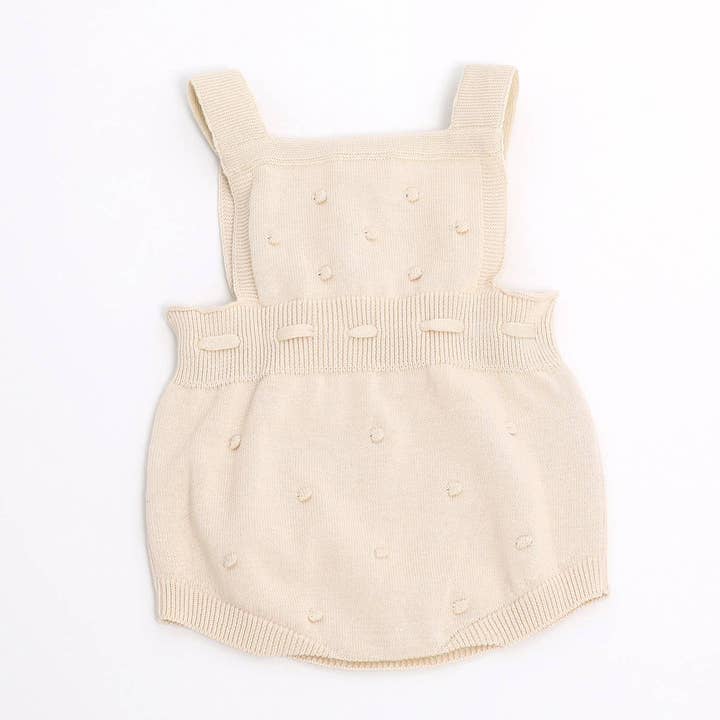 Viverano Organics - Wholesale Bodysuit (Non-Footed) - Baby - Milan Pastel Bobble Sweater Knit Baby Romper Organic Cotton3