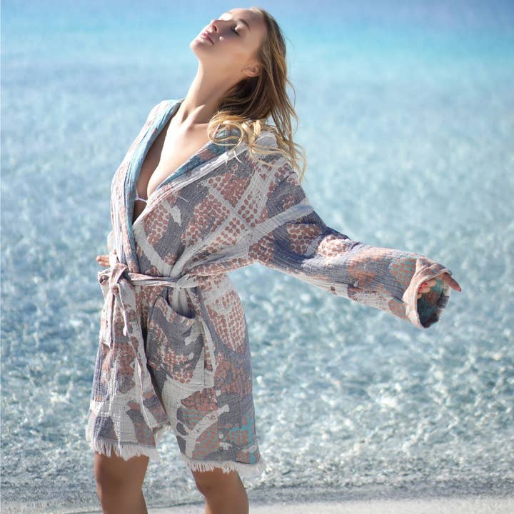 Bagno Milano - Vente Peignoir – femme - Collection de peignoirs et ponchos en peshtemal bio Bagno Milano22