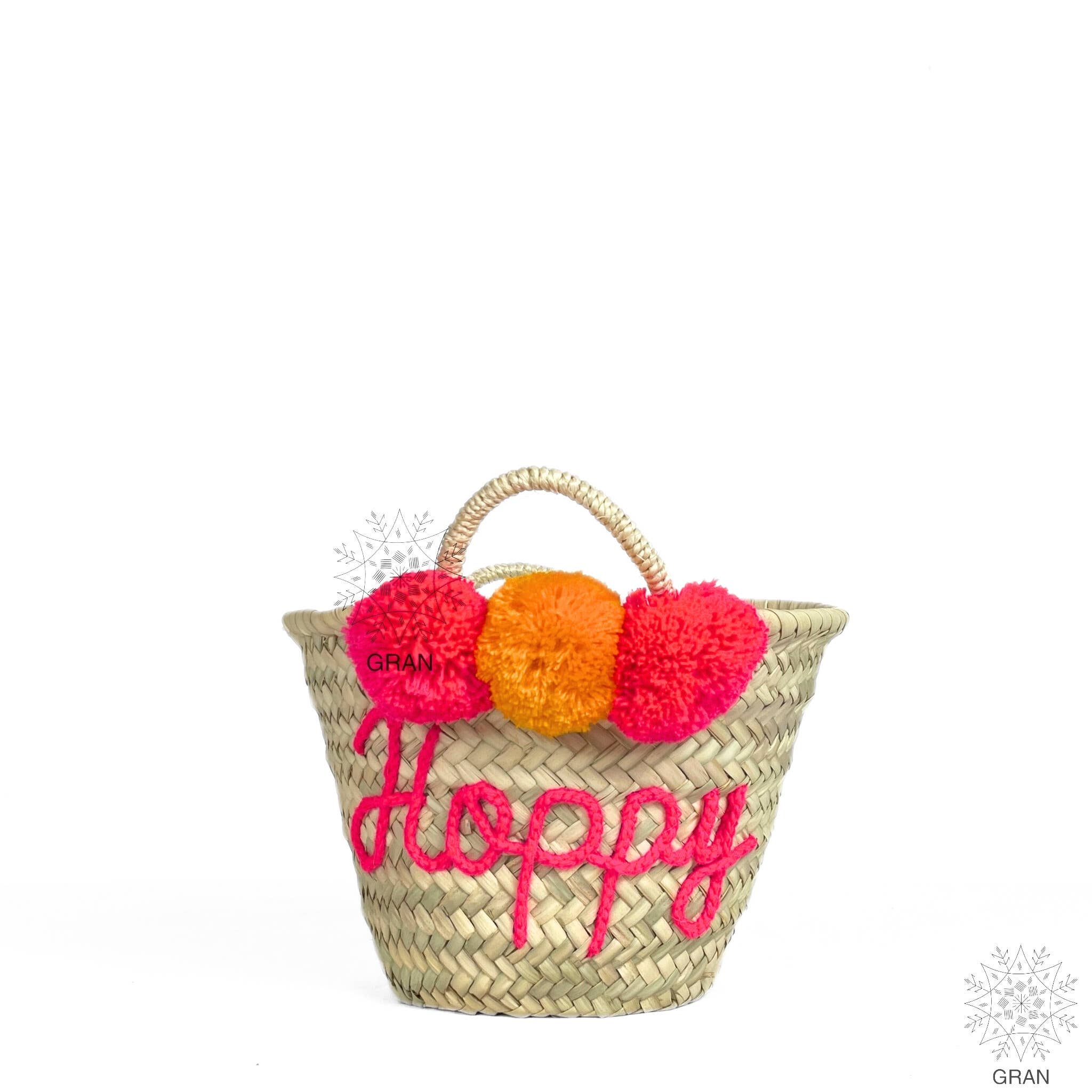 Gran Wholesale - Wholesale Tote Bag - Women's - Custom Basket With Pom Poms, Moroccan Bridesmaid Tote Bags.3