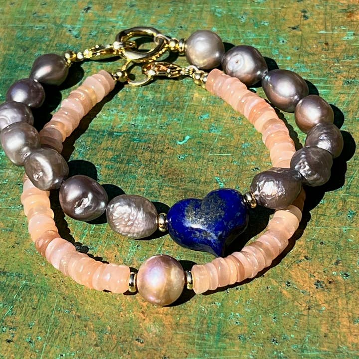 Heather Kahn - Wholesale Beaded Bracelet - Lapiz Pearl Bracelet1