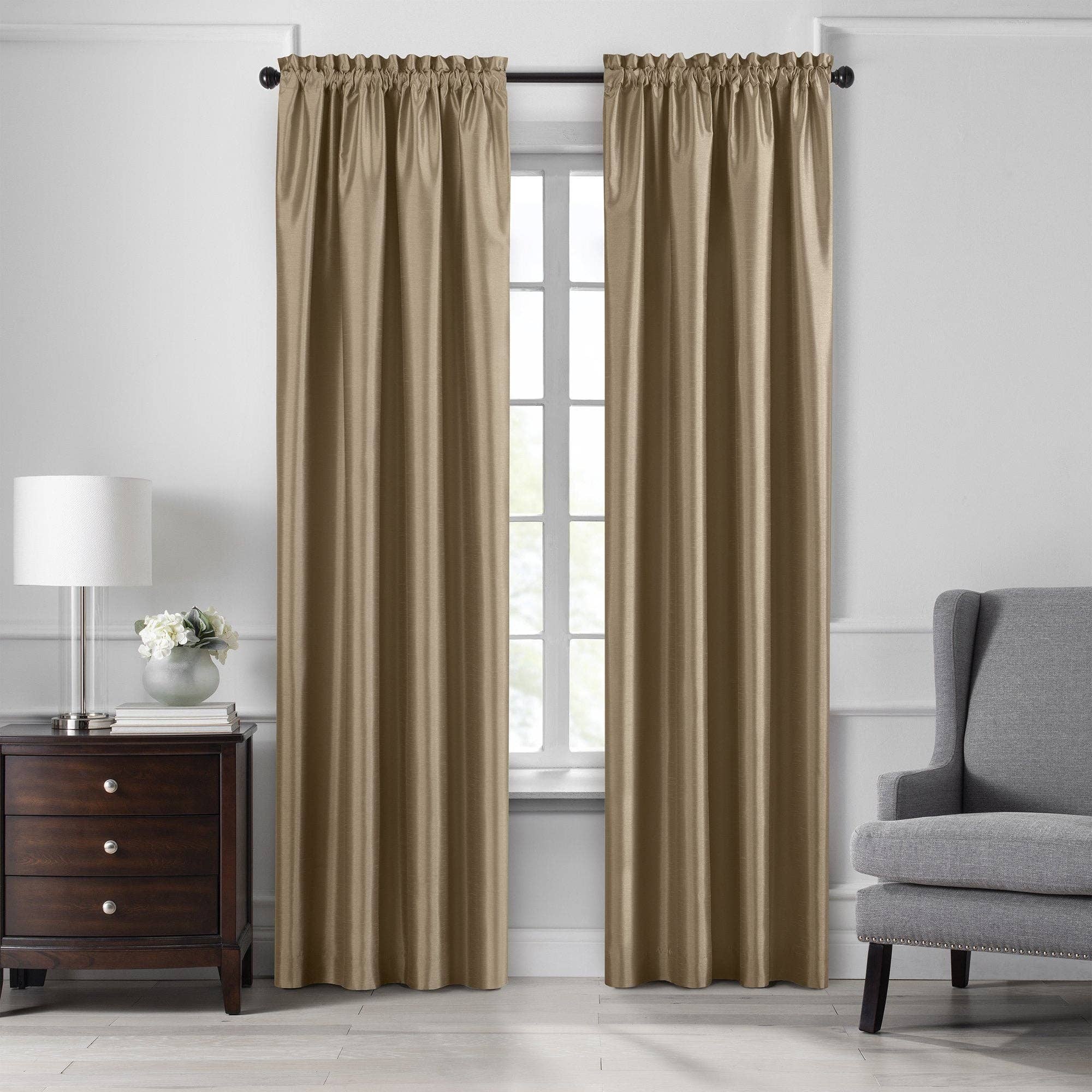 Threadmade Home - Wholesale Curtain - Colette Faux Silk Blackout Window Curtain & Scallop Valance6