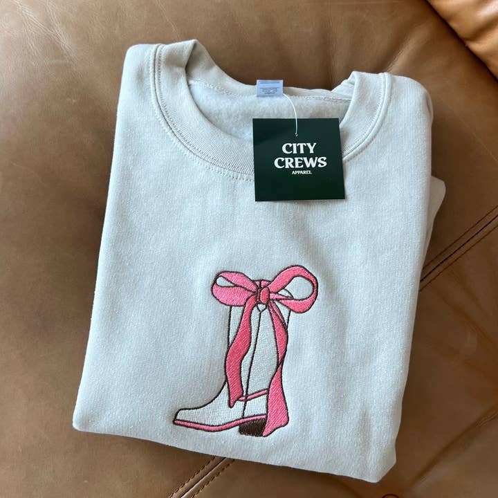 Sudadera moderna bordada con lazo de vaquera para venta al por mayor de City Crews Apparel