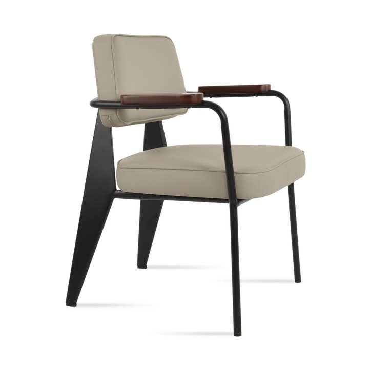 Metal Dining Chairs Prouve Cream Armchair for wholesale by Your Bar Stools