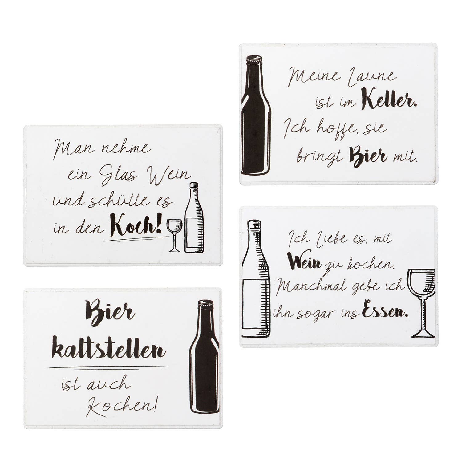 white Rectangular beer/wine magnet, assorted 4 times, h.5 cm for wholesale on Faire0