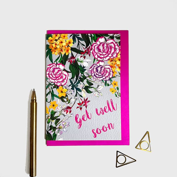 Biglietto Botanical Fantasy Guarisci presto per la vendita all'ingrosso da parte di Katie Clement Illustration