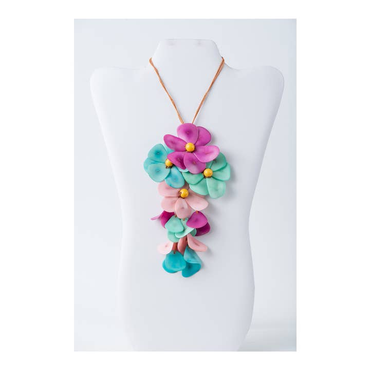 TaguArtsy - Wholesale Pendant/Charm Necklace - Holly Pendant Flower Tagua Necklace11