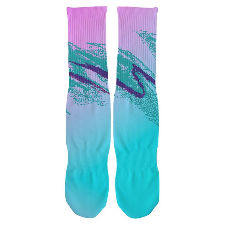 90's Swoosh Vaporwave Socks for wholesale by Beloved Shirts