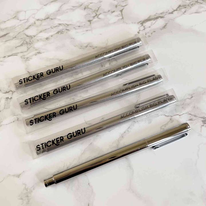 Pen with Silver Hardware for wholesale by Sticker Guru