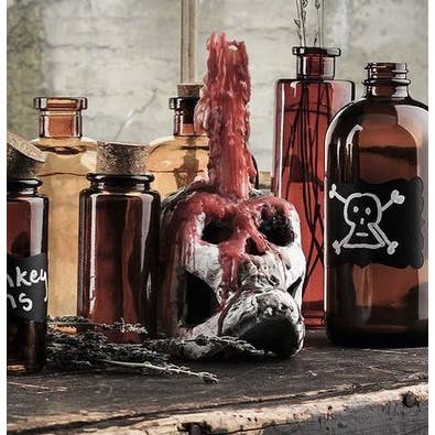 Factory Direct Craft - Wholesale Decorative Tabletop Object - Life Sized Paper Mache Skull - 10" x 6" x 8"4