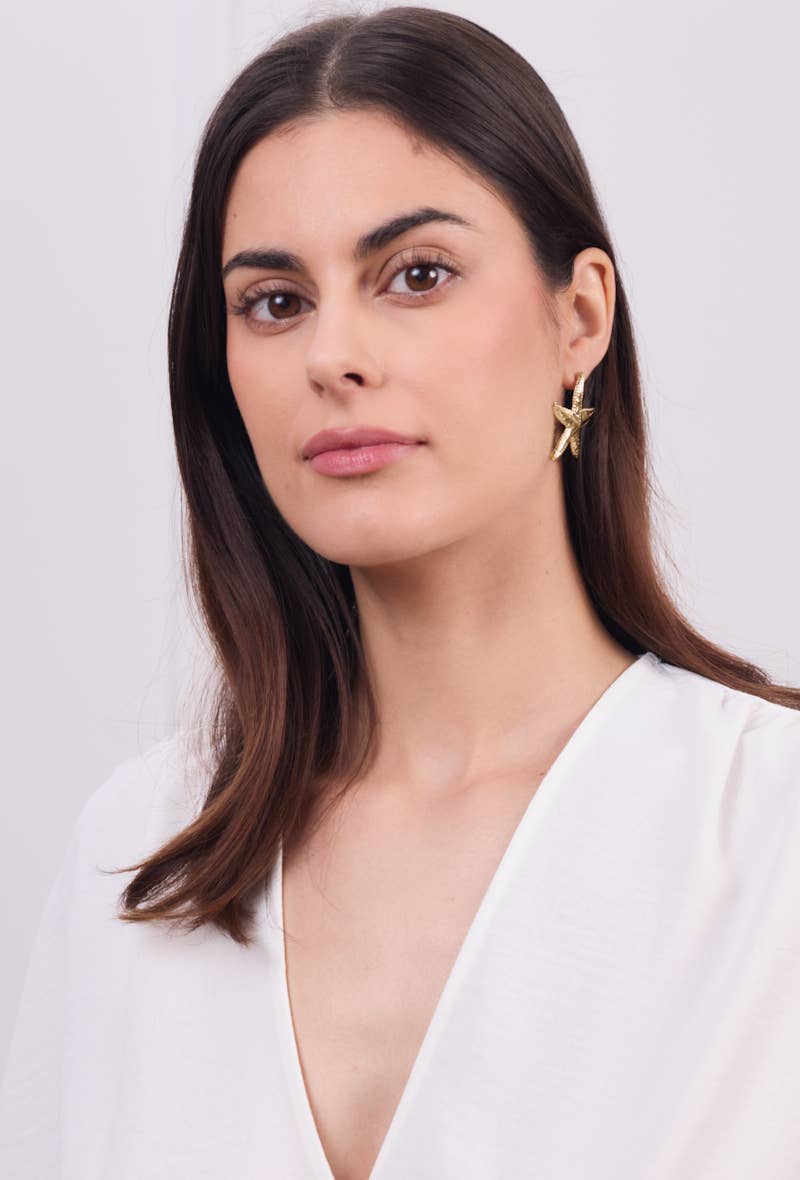 BYREN | ÉLINE L'ATELIER - Wholesale Dangle Earrings - Stainless steel star earrings 124AQ3874